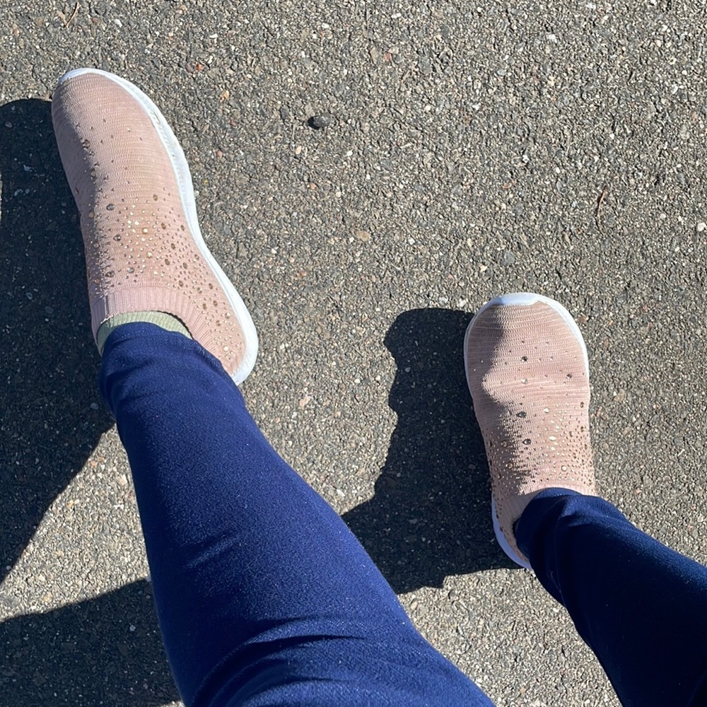 Women's Slip On Breathable Pink Sneaker Flats